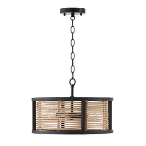 Capital Lighting 244041FK Rico 4 Light Semi-Flush Flat Black
