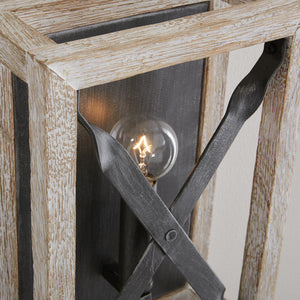Capital Lighting 640411WN Remi 1 Light Sconce Brushed White Wash and Nordic Iron