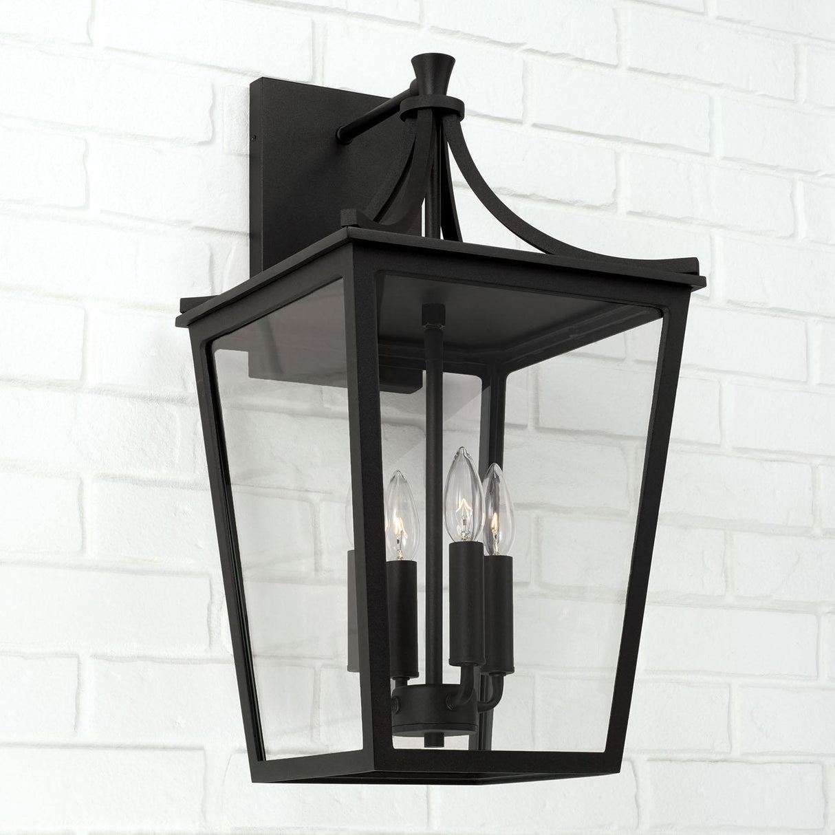 Capital Lighting 947941BK Adair 4 Light Outdoor Wall Lantern Black