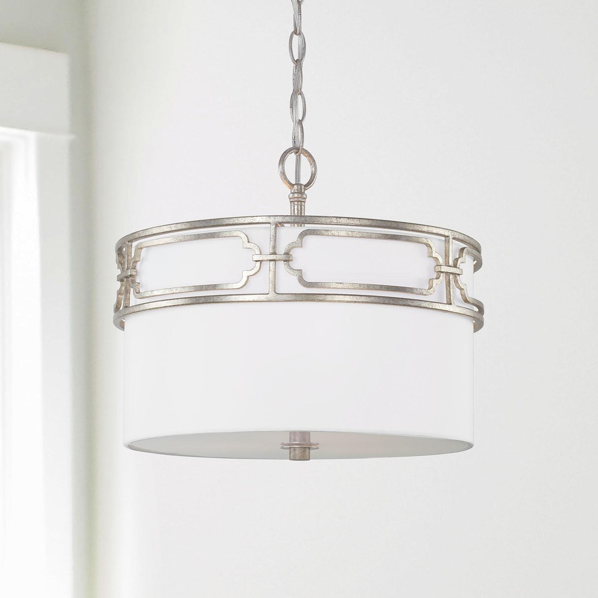 Capital Lighting 243431AS Merrick 3 Light Semi-Flush Antique Silver