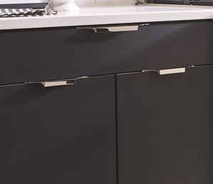 Amerock Cabinet Edge Pull Polished Nickel 4-9/16 inch (116 mm) Center to Center Extent 1 Pack Drawer Pull Drawer Handle Cabinet Hardware