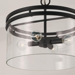 Capital Lighting 248741MB Fuller 4 Light Dual Mount Semi-Flush/Pendant Matte Black