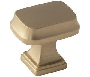 Amerock Cabinet Knob Golden Champagne 1-1/4 inch (32 mm) Length Revitalize 1 Pack Drawer Knob Cabinet Hardware