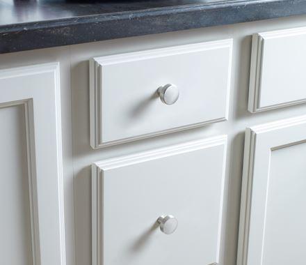 Amerock Cabinet Knob Satin Nickel 1-5/16 inch (33 mm) Diameter Blackrock 1 Pack Drawer Knob Cabinet Hardware