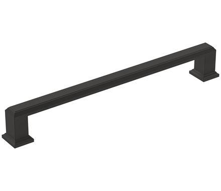 Amerock Cabinet Pull Matte Black 7-9/16 inch (192 mm) Center-to-Center Appoint 1 Pack Drawer Pull Cabinet Handle Cabinet Hardware