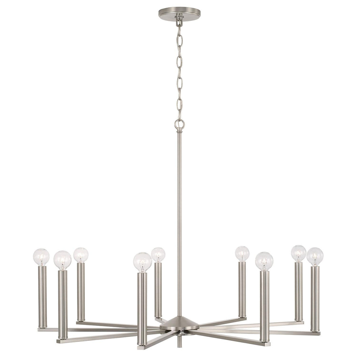 Capital Lighting 448691BN Portman 9 Light Chandelier Brushed Nickel
