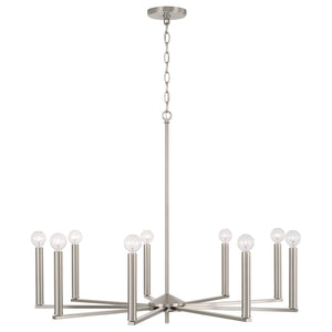 Capital Lighting 448691BN Portman 9 Light Chandelier Brushed Nickel