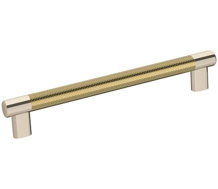 Amerock Cabinet Pull Polished Nickel/Golden Champagne 8 inch (203 mm) Center-to-Center Esquire 1 Pack Drawer Pull Drawer Handle Cabinet Hardware