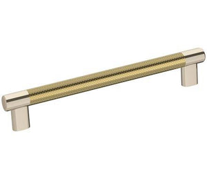 Amerock Cabinet Pull Polished Nickel/Golden Champagne 8 inch (203 mm) Center-to-Center Esquire 1 Pack Drawer Pull Drawer Handle Cabinet Hardware