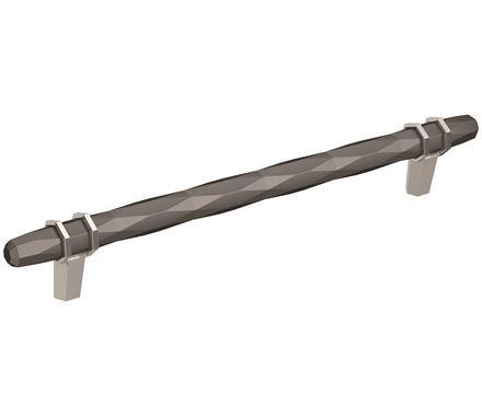 Amerock Cabinet Pull Black Chrome/Polished Chrome 8 inch (203 mm) Center-to-Center London 1 Pack Drawer Pull Drawer Handle Cabinet Hardware