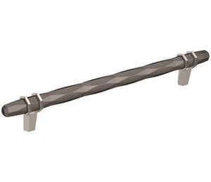 Amerock Cabinet Pull Black Chrome/Polished Chrome 8 inch (203 mm) Center-to-Center London 1 Pack Drawer Pull Drawer Handle Cabinet Hardware