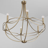 Capital Lighting 438961AD Jordyn 6 Light Chandelier Aged Brass