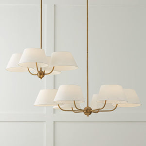 Capital Lighting 450461AD Welsley 6 Light Chandelier Aged Brass
