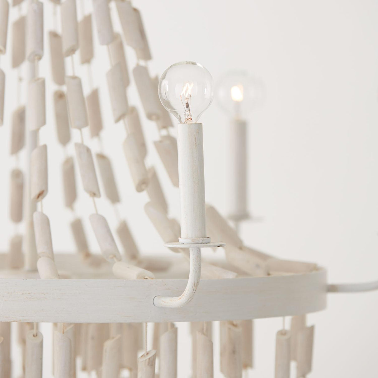 Capital Lighting 447761OW Carissa 6 Light Chandelier Organic White