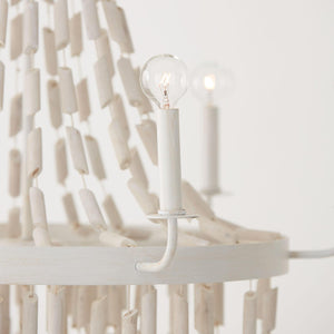 Capital Lighting 447761OW Carissa 6 Light Chandelier Organic White