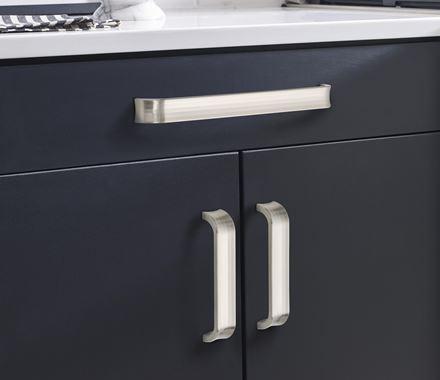 Amerock Cabinet Pull Satin Nickel 10-1/16 inch (256 mm) Center to Center Concentric 1 Pack Drawer Pull Drawer Handle Cabinet Hardware