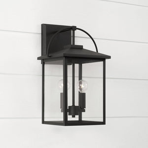 Capital Lighting 948021BK Bryson 2 Light Outdoor Wall Lantern Black