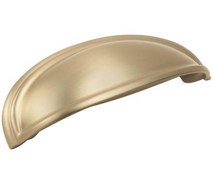 Amerock Cabinet Cup Pull Golden Champagne 3 inch. (76 mm) & 4 inch. (102 mm) Center to Center Ashby 1 Pack Drawer Pull Drawer Handle Cabinet Hardware