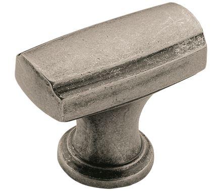Amerock Cabinet Knob Aged Pewter 1-3/8 inch (35 mm) Length Highland Ridge 1 Pack Drawer Knob Cabinet Hardware