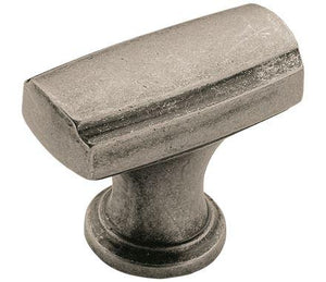 Amerock Cabinet Knob Aged Pewter 1-3/8 inch (35 mm) Length Highland Ridge 1 Pack Drawer Knob Cabinet Hardware