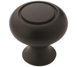 Amerock Cabinet Knob Matte Black 1-1/4 inch (32 mm) Diameter Everyday Heritage 1 Pack Drawer Knob Cabinet Hardware