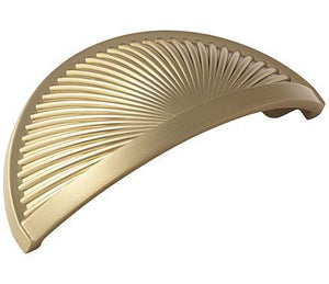 Amerock Cabinet Cup Pull Golden Champagne 3 inch (76 mm) Center to Center Sea Grass 1 Pack Drawer Pull Drawer Handle Cabinet Hardware