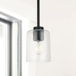 Capital Lighting 328511MB-449 Greyson 1 Light Pendant Matte Black