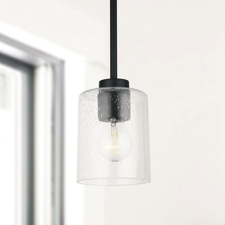 Capital Lighting 328511MB-449 Greyson 1 Light Pendant Matte Black