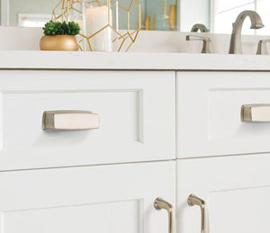 Amerock Cabinet Pull Satin Nickel 3-3/4 inch (96 mm) Center to Center Kane 1 Pack Drawer Pull Drawer Handle Cabinet Hardware