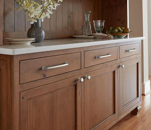 Amerock Cabinet Pull Satin Nickel 6-5/16 inch (160 mm) Center-to-Center Surpass 1 Pack Drawer Pull Cabinet Handle Cabinet Hardware