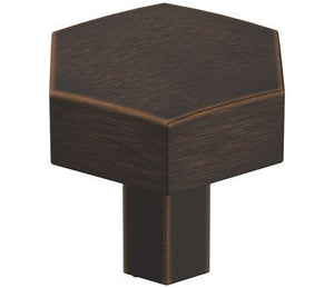 Amerock Cabinet Knob Oil Rubbed Bronze 1-1/4 inch (32 mm) Diameter Caliber 1 Pack Drawer Knob Cabinet Hardware