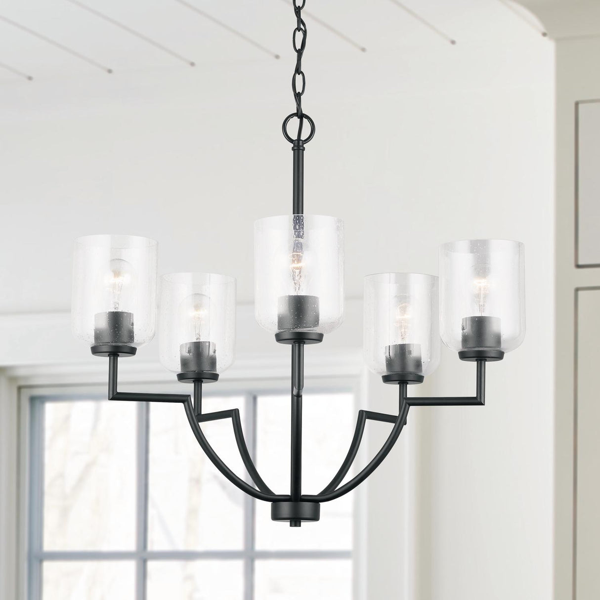 Capital Lighting 439351MB-500 Carter 5 Light Chandelier Matte Black