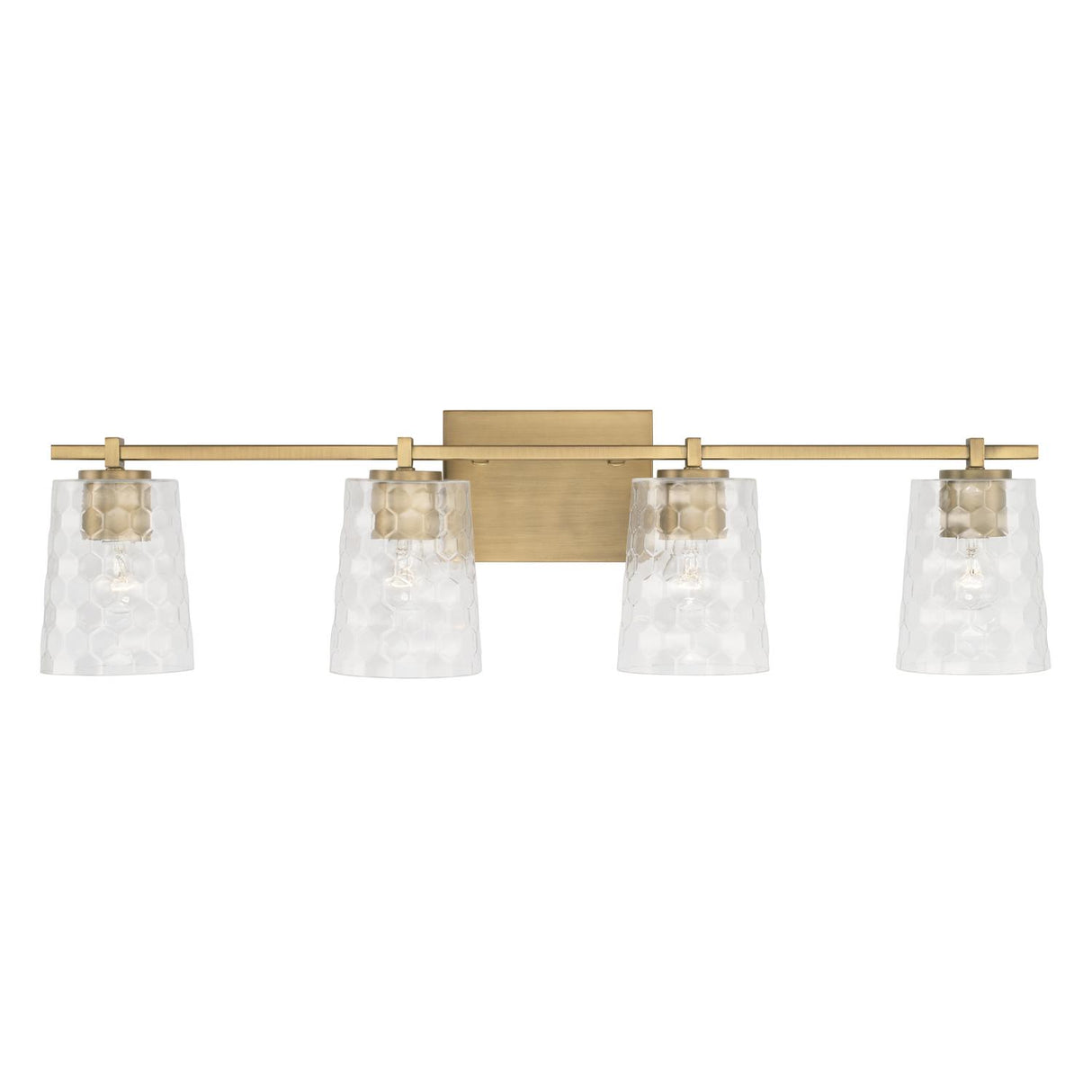 Capital Lighting 143541AD-517 Burke 4 Light Vanity Aged Brass