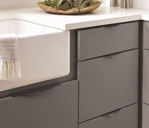 Amerock Cabinet Edge Pull Black Chrome 6-9/16 inch (167 mm) Center to Center Aloft 1 Pack Drawer Pull Drawer Handle Cabinet Hardware
