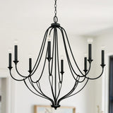 Capital Lighting 441681BI Bentley 8 Light Chandelier Black Iron