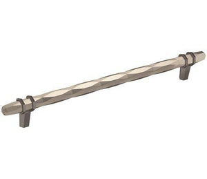 Amerock Cabinet Pull Satin Nickel/Black Chrome 10-1/16 inch (256 mm) Center-to-Center London 1 Pack Drawer Pull Drawer Handle Cabinet Hardware