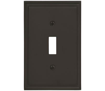 Amerock Wall Plate Black Bronze 1 Toggle Switch Plate Cover Mulholland 1 Pack Light Switch Cover