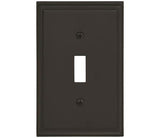 Amerock Wall Plate Black Bronze 1 Toggle Switch Plate Cover Mulholland 1 Pack Light Switch Cover