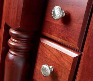 Amerock Cabinet Knob Satin Nickel 1-5/16 inch (33 mm) Diameter Nature'S Splendor 1 Pack Drawer Knob Cabinet Hardware