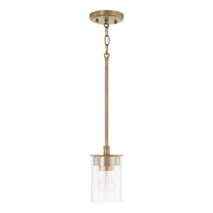 Capital Lighting 246811AD-532 Mason 1 Light Semi-Flush Aged Brass