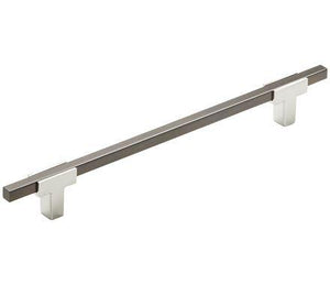 Amerock Cabinet Pull Polished Chrome/Black Chrome 7-9/16 inch (192 mm) Center to Center Urbanite 1 Pack Drawer Pull Drawer Handle Cabinet Hardware