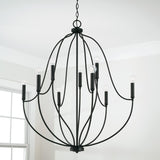 Capital Lighting 447091MB Madison 9 Light Chandelier Matte Black