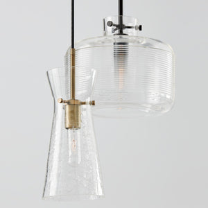 Capital Lighting 342411AD Mila 1 Light Pendant Aged Brass