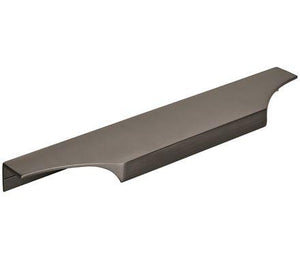 Amerock Cabinet Edge Pull Black Chrome 8-9/16 inch (217 mm) Center to Center Extent 1 Pack Drawer Pull Drawer Handle Cabinet Hardware
