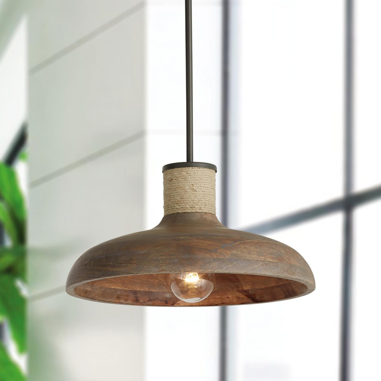 Capital Lighting 340312YG Jacob 1 Light Pendant Grey Wash and Grey Iron