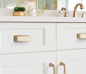 Amerock Cabinet Pull Golden Champagne 3-3/4 inch (96 mm) Center to Center Kane 1 Pack Drawer Pull Drawer Handle Cabinet Hardware
