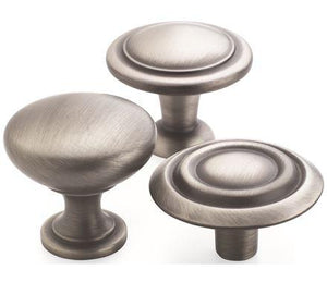 Amerock BP4421PWT Evolutions 1-1/4 in (32 mm) Diameter Pewter Cabinet Knob