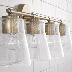 Capital Lighting 146941AD-533 Baker 4 Light Vanity Aged Brass