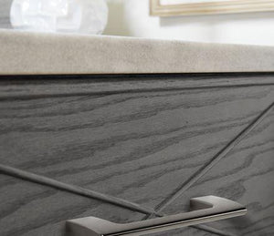 Amerock Cabinet Pull Graphite 3-3/4 inch (96 mm) Center to Center Riva 1 Pack Drawer Pull Drawer Handle Cabinet Hardware