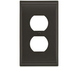 Amerock Wall Plate Black Bronze Duplex Outlet Cover Candler 1 Pack Electrical Outlet Cover